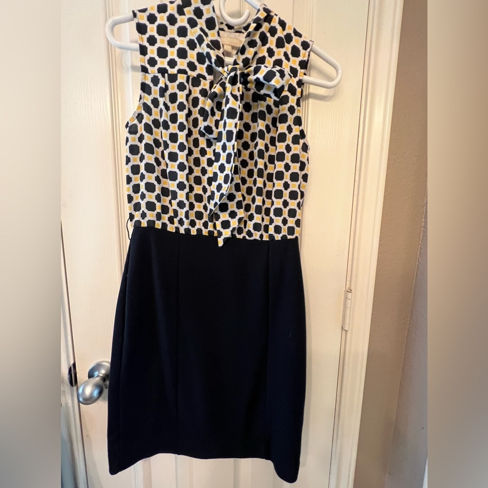 Banana Republic Factory size 2 dress. Navy bottom, polka dot sleeveless top.